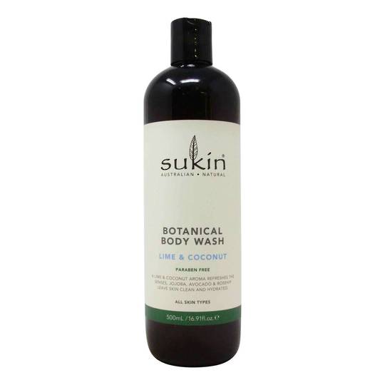 Sukin Botanical Body Wash Lime & Coconut 500ml